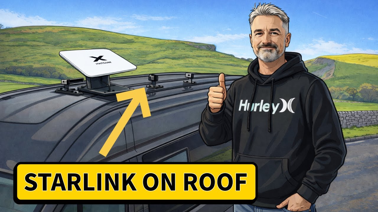 Starlink Mini на крыше моего VW Crafter