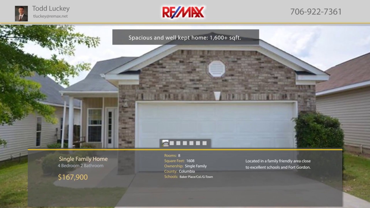 Real Estate Video - Todd Luckey Re/Max Augusta, GA