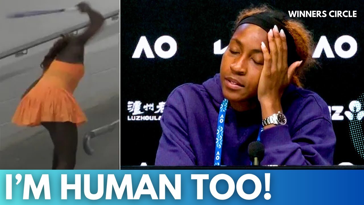 Coco Gauff Explains Viral Racket SMASH After Shock Australian Open Exit!