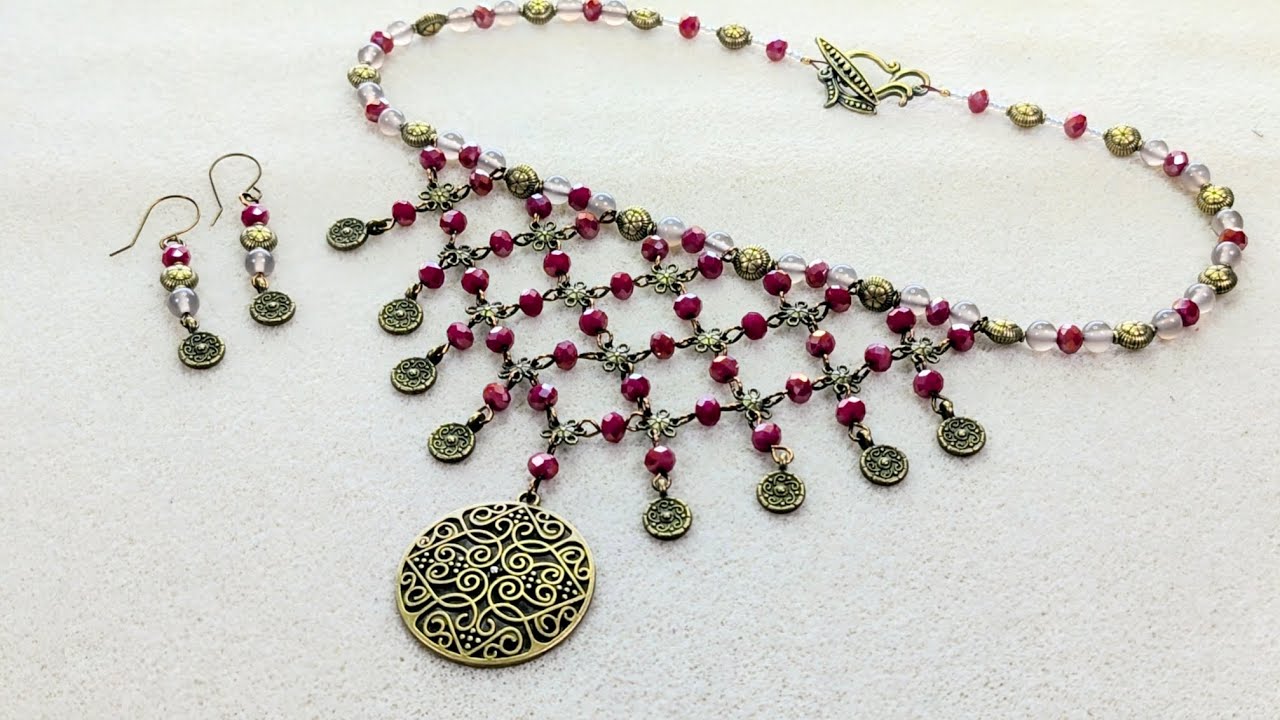 Inspired by Bridgerton: beaded mesh necklace with the Sweater Weather companion bundle. 