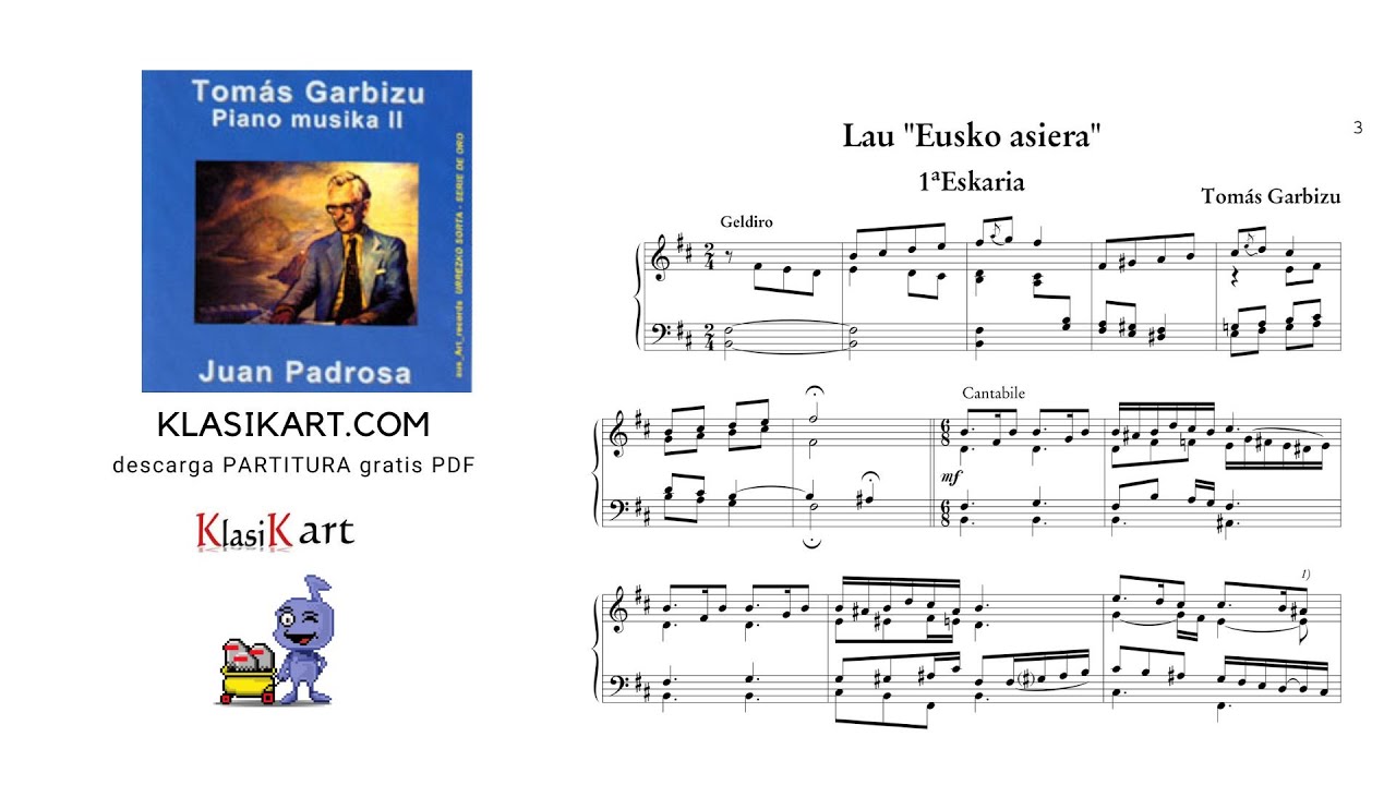 🎹 Four Basque Preludes - Lau eusko hasierak | Tomás Garbizu | Juan Padrosa, piano
