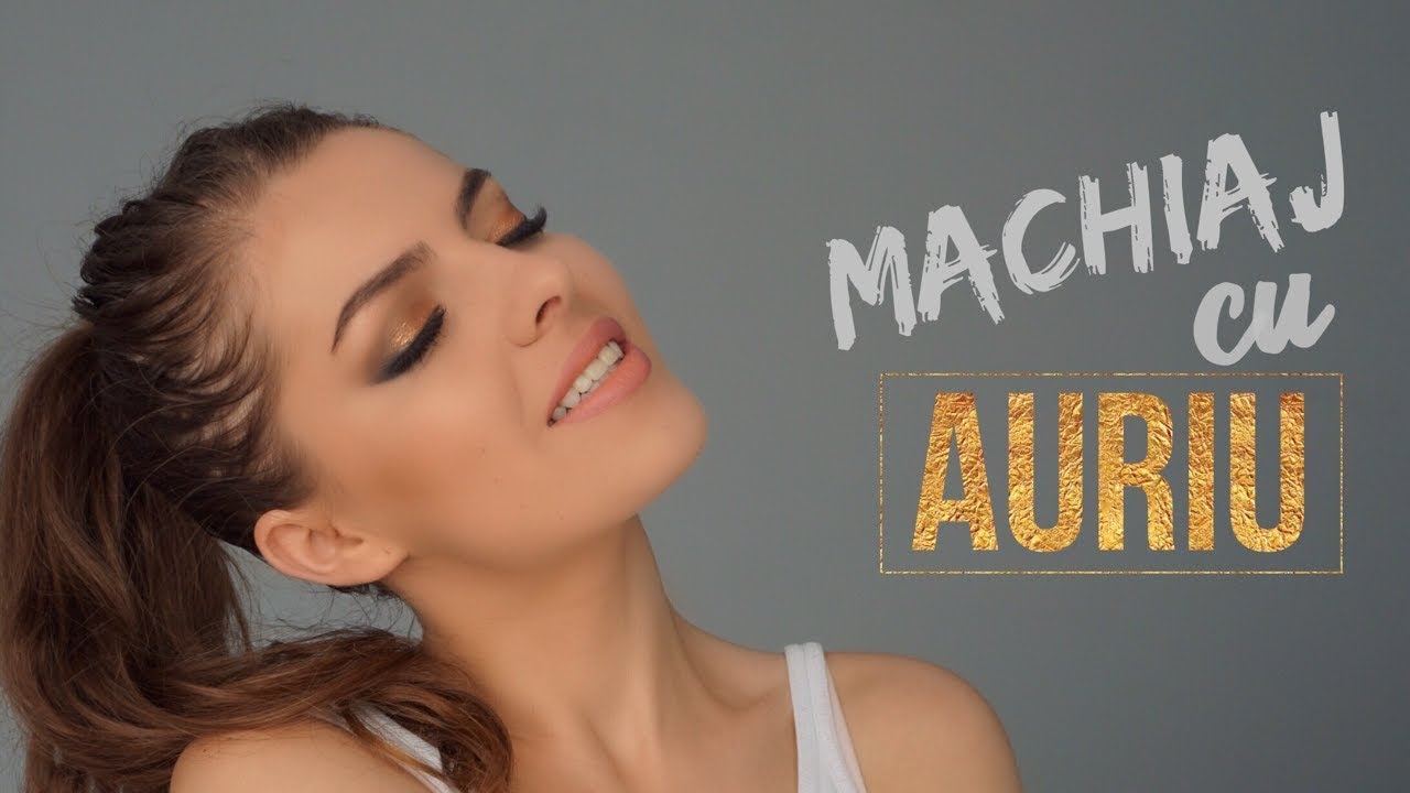 Machiaj in tonuri de maro si auriu | Scoala de Beauty Vlogging