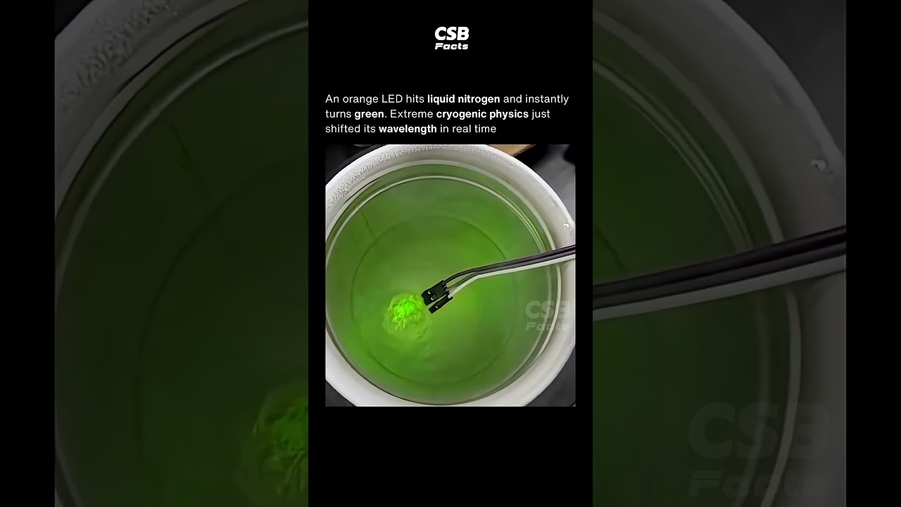 Why an LED Changes Color in Liquid Nitrogen 🤯 | Cryogenic Science Explained