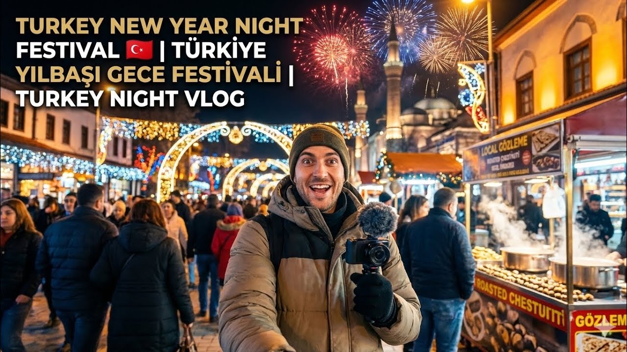 Turkey New Year Night Festival 🇹🇷 | Türkiye Yılbaşı Gece Festivali | Turkey Night Vlog