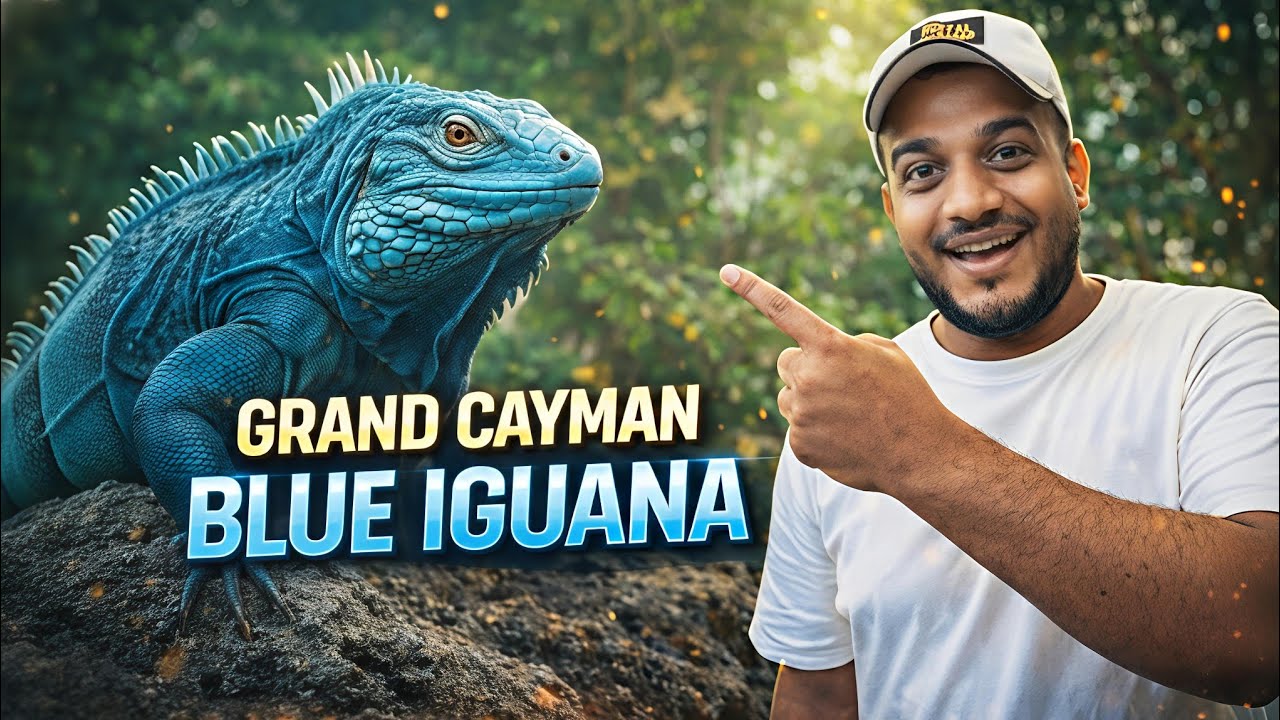 Why Is the Grand Cayman Blue Iguana So Rare? 😮|One of the Rarest Iguanas on Earth|Karnataka Aquarium