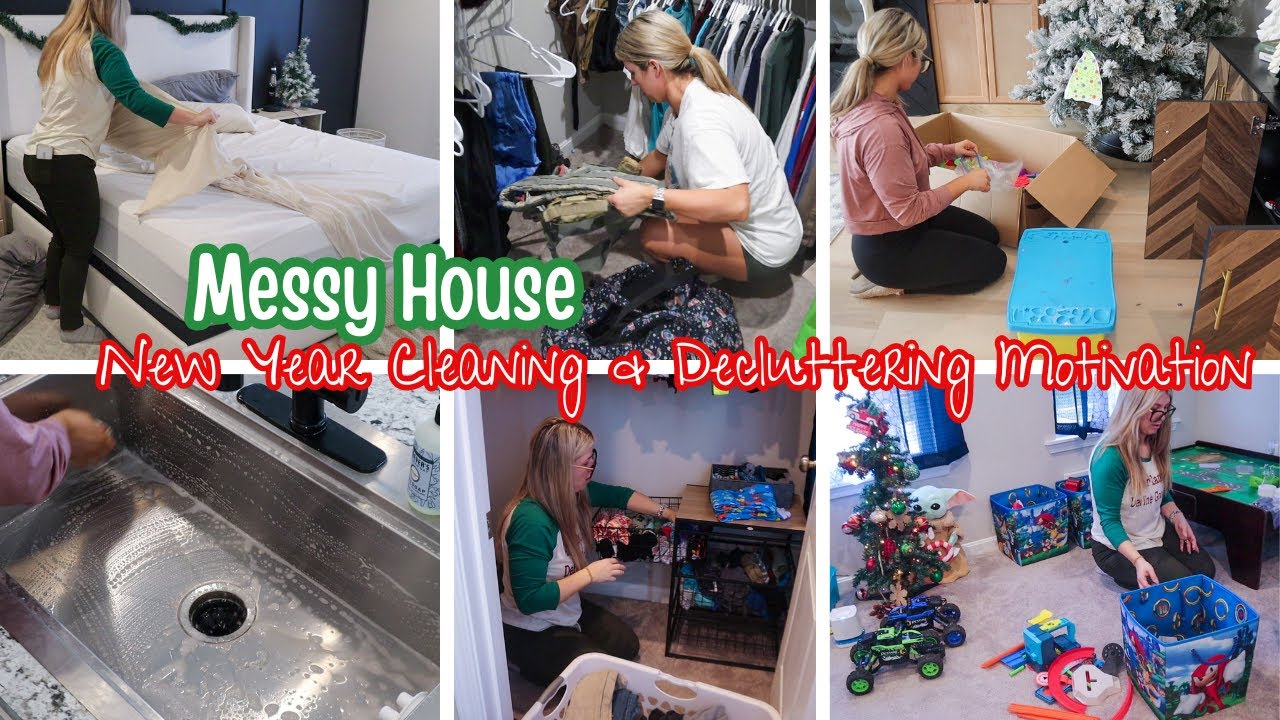 Messy  House Christmas Cleaning | Extreme Cleaning Motivation | Satisfying Decluttering & Organizing