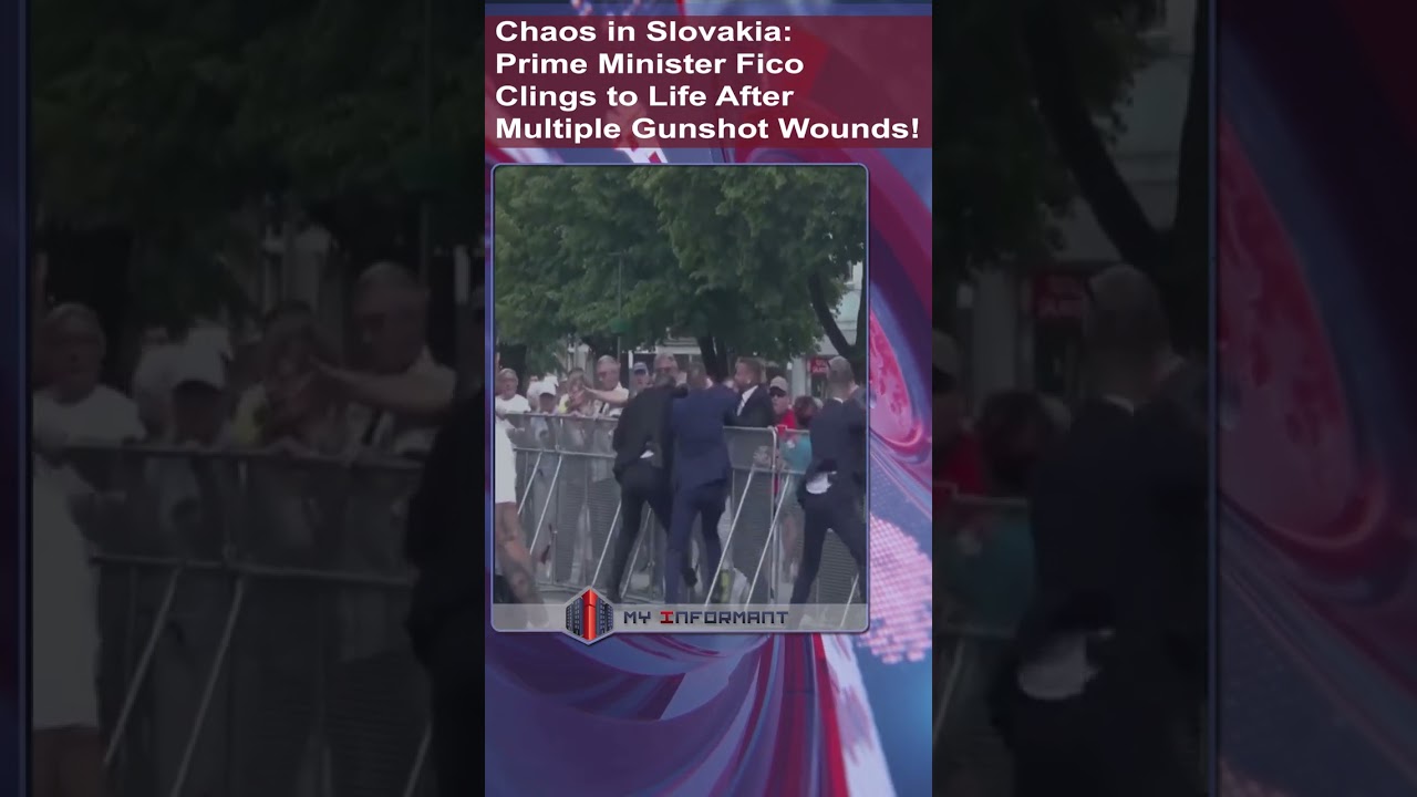 Chaos in Slovakia: Prime Minister Fico Clings to Life After Multiple Gunshot Wounds! #short t