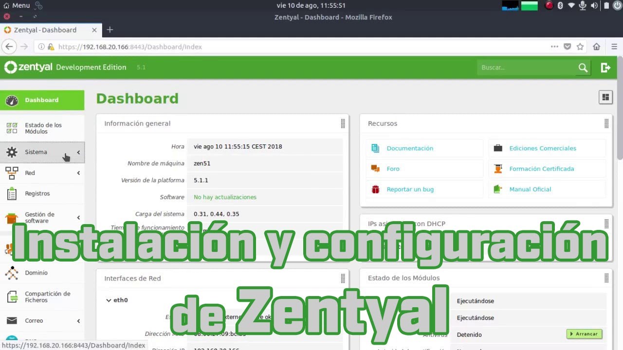 Instalación y uso como controlador de dominio de Zentyal 6 2 (2020)
