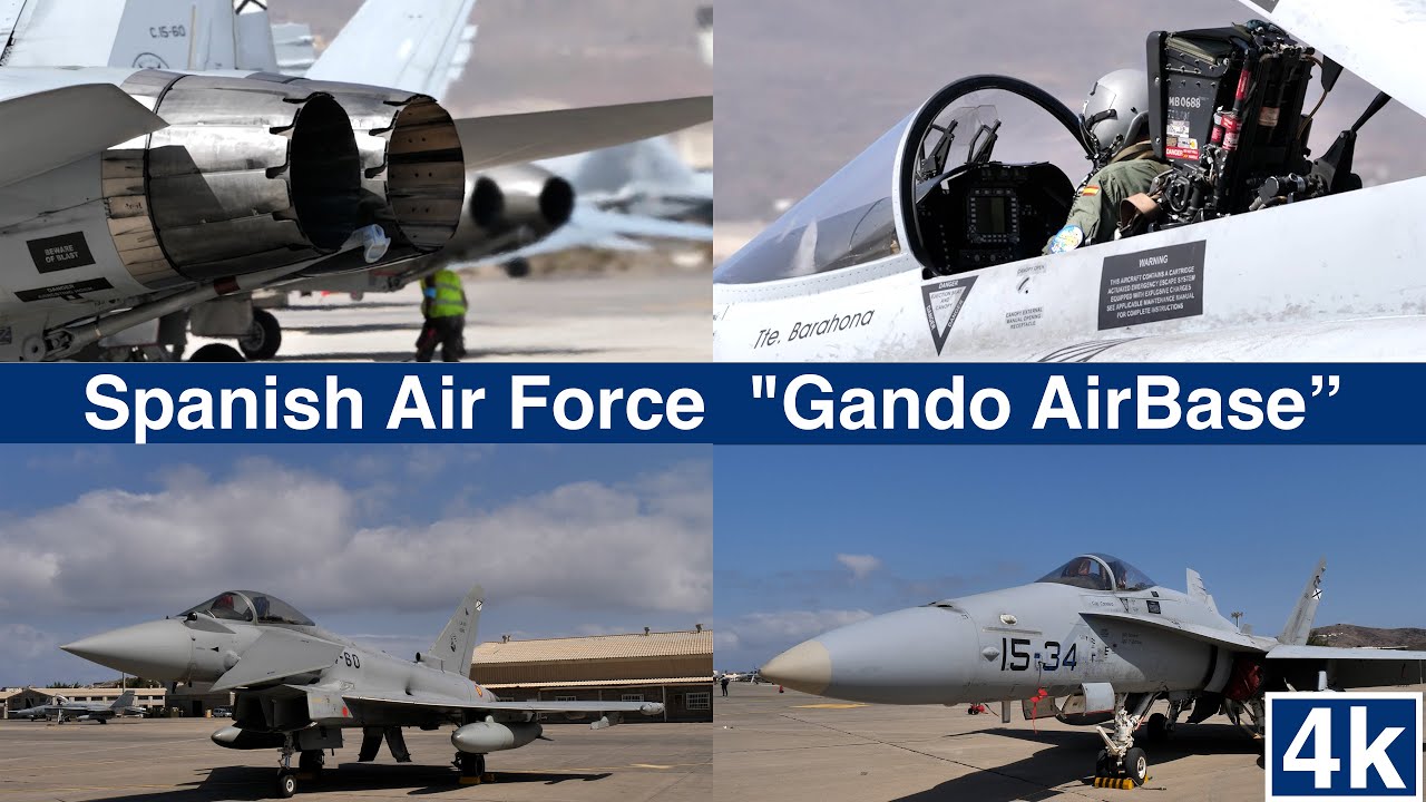 Spanish Air Force at Gando AirBase in Gran Canaria Ocean Sky 2021