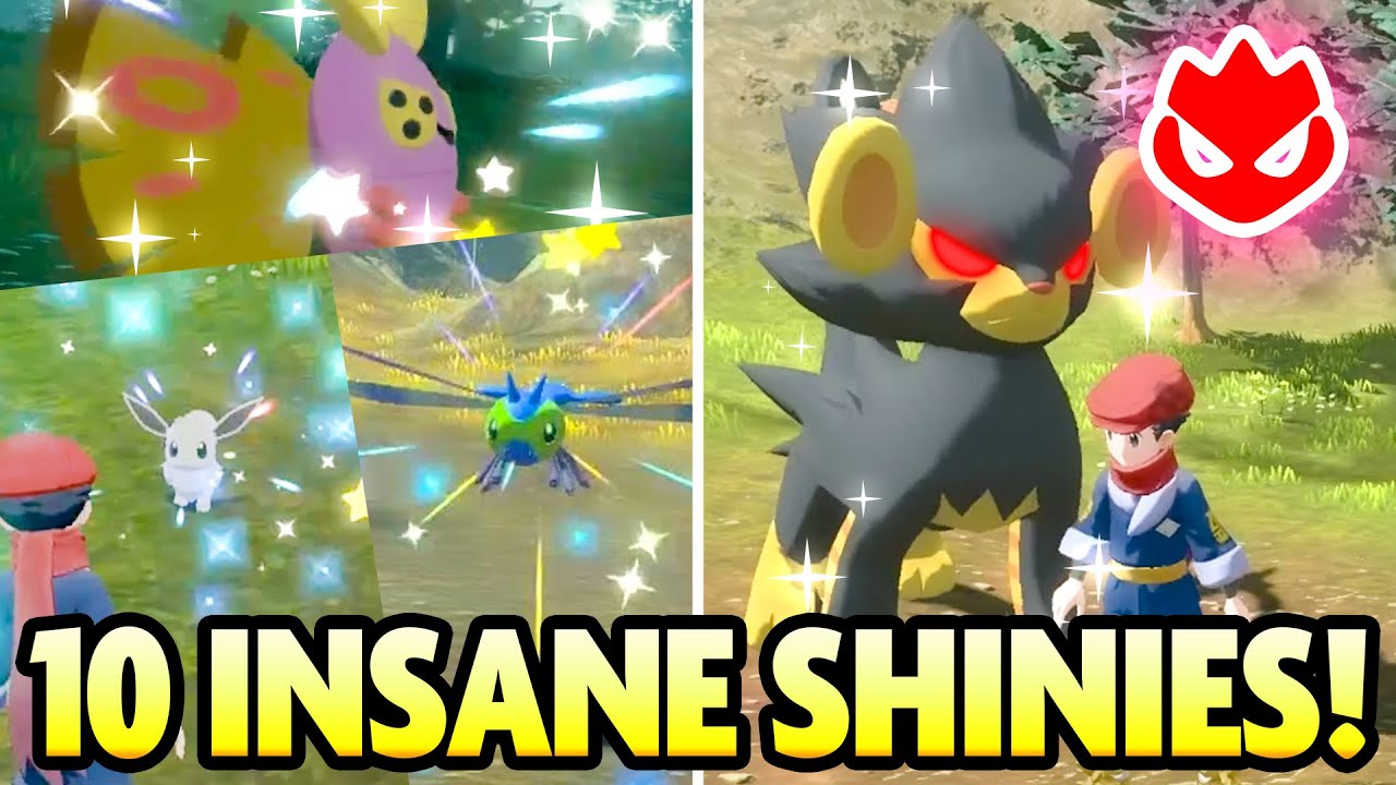 10 INSANE SHINIES and ALPHA SHINY LUXRAY in Pokemon Legends Arceus!