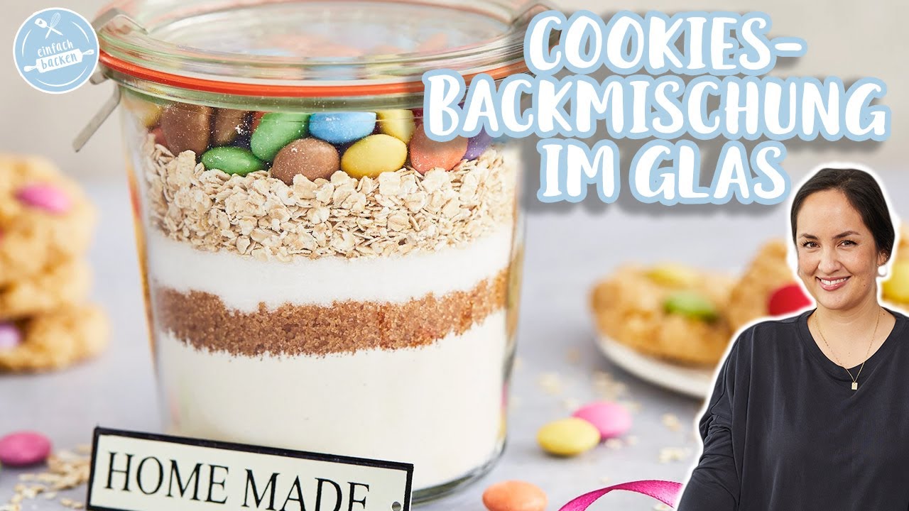 Cookies-Backmischung im Glas 🍪🎁|  Backmischung im Glas | Einfach Backen