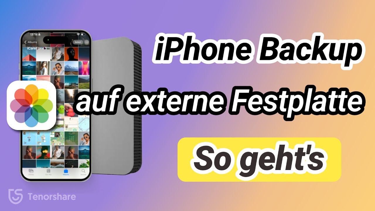 iPhone Backup auf externe Festplatte | Fotos auf Festplatte &uuml;bertragen