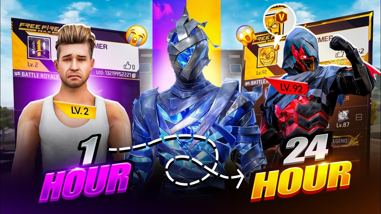 Can 100 REDEEM Codes 💸 Turn a Noob ID into 8 Level PRIME ID in Just 24 Hours? 😱 – Garena Free Fire