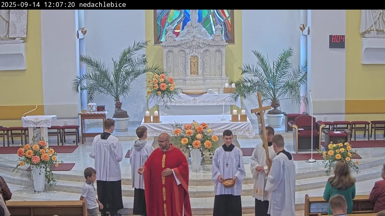 Mše svatá z kostela sv. Cyrila a Metoděje v Nedachlebicích 14.9.2025