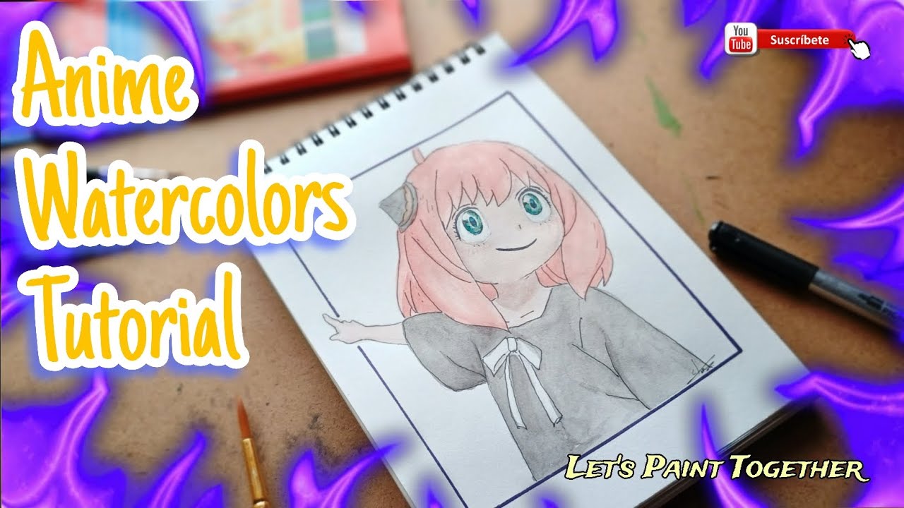 How to Paint Anime with Watercolors: Anya Forger (Full Step-by-Step)