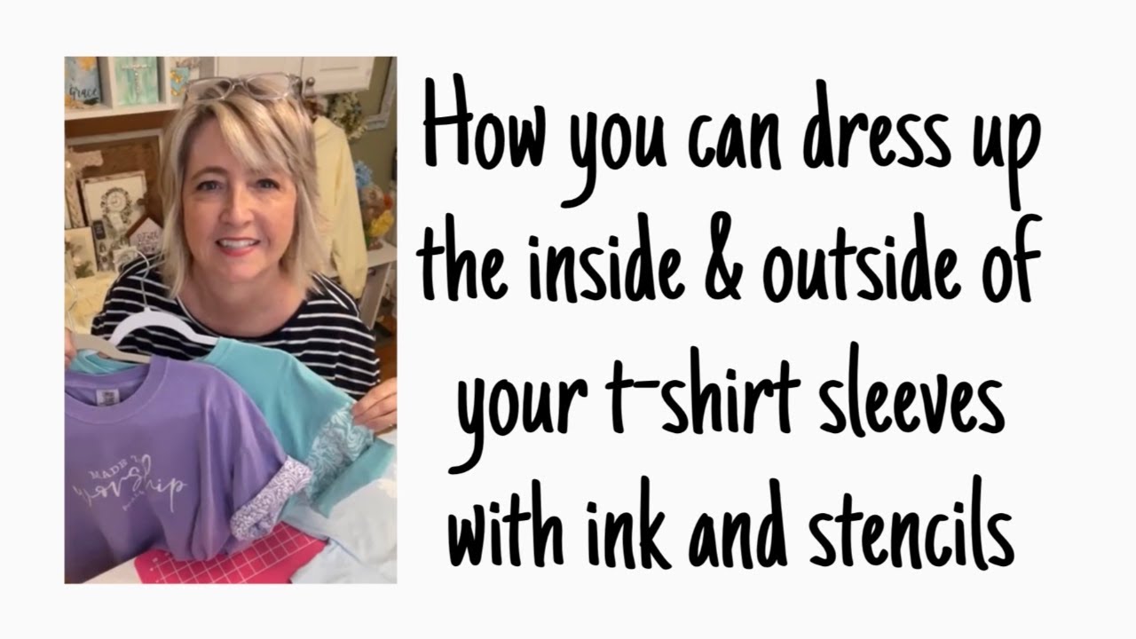How you can dress up the inside or outside of your t-shirt sleeves with ink and stencils