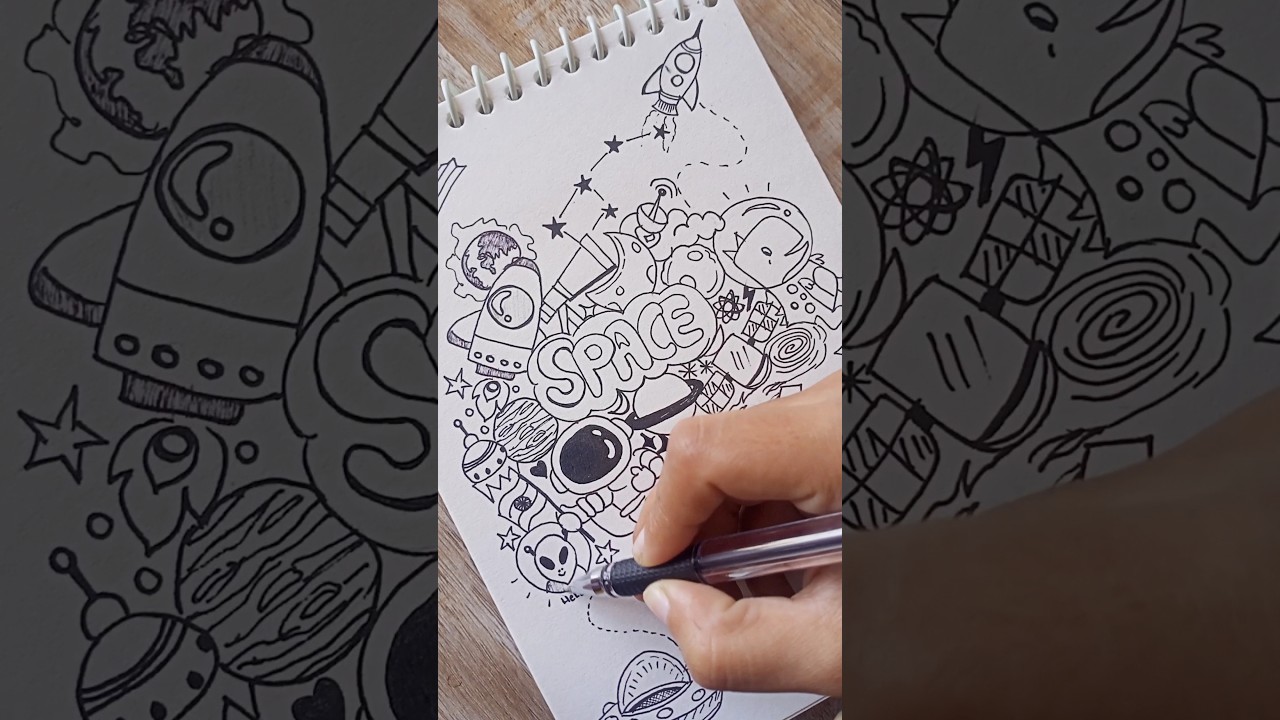 space doodle 🛸 / doodling / doodle art #doodle #space #art