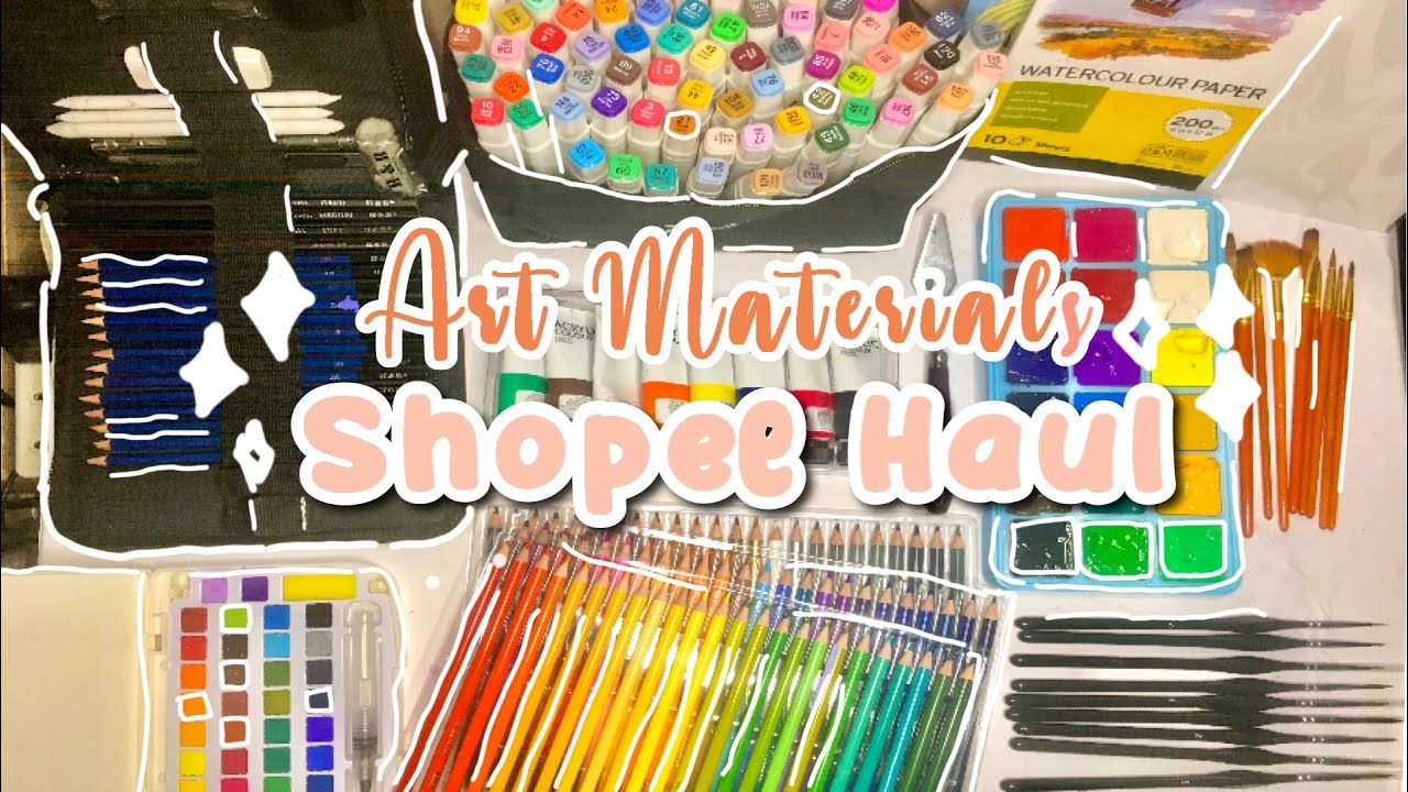 Huge Art Materials Shopee Haul for beginners | Philippines 🇵🇭