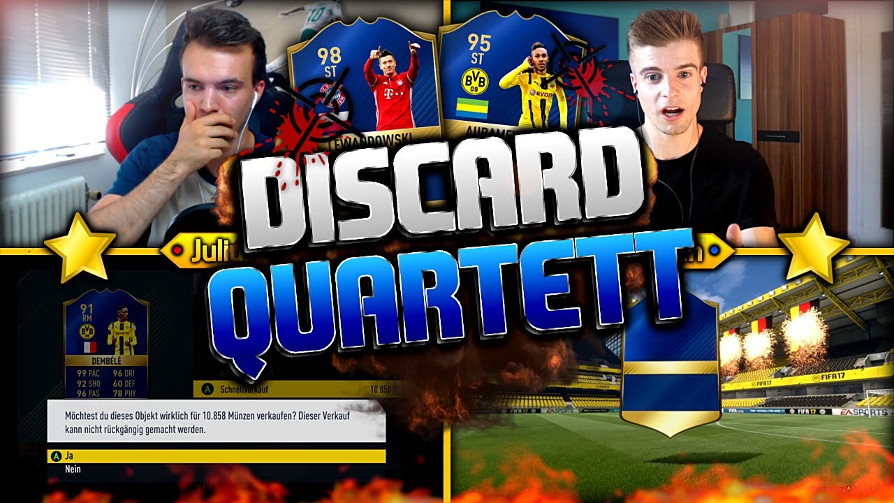 FIFA 17: TOTS DISCARD QUARTETT EXTREME! TOTS WALKOUTS & DISCARDS! 😱🔥