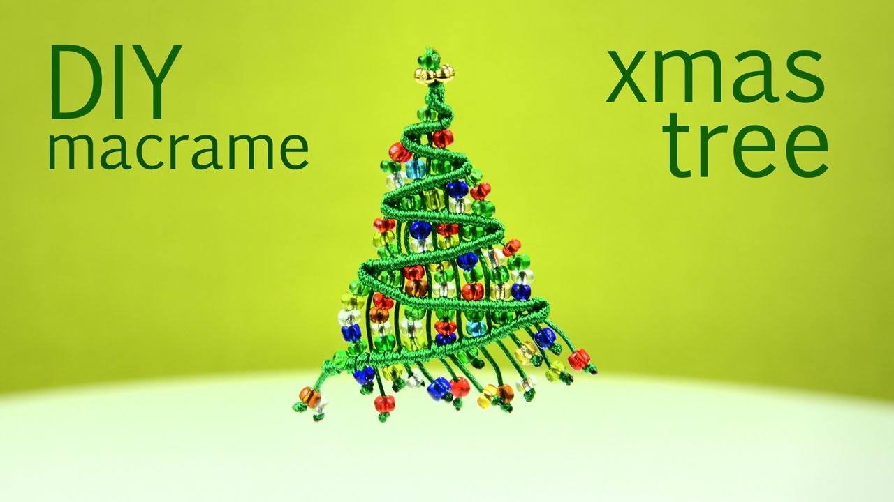 Beaded Macrame Christmas Tree - Tutorial