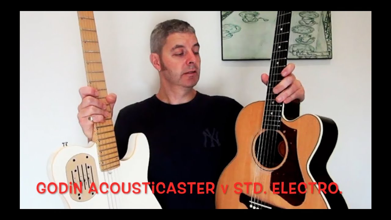 Guitar DEMO: Godin vs Gibson (plugged in) Acousticaster / Acoustic