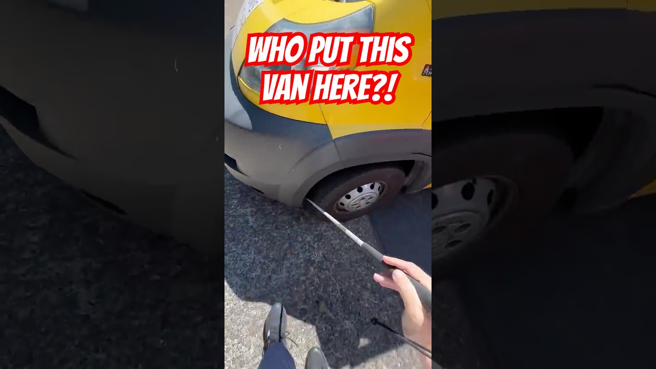 Legally Blind POV running into work van #blind #mobility