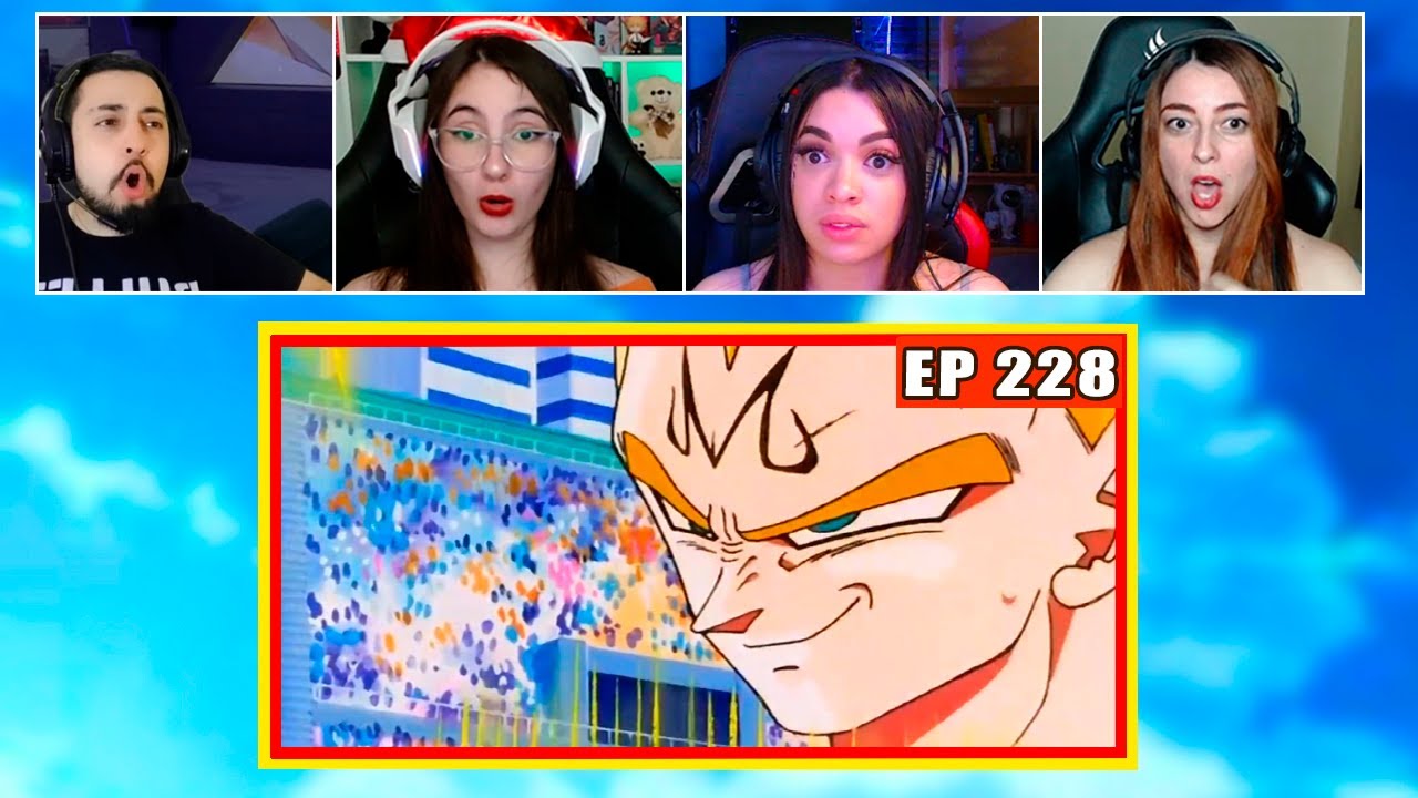 Majin Vegeta Surgi 😯🔥 | 4 Pessoas Reagindo | Dragon Ball Z - EP 228
