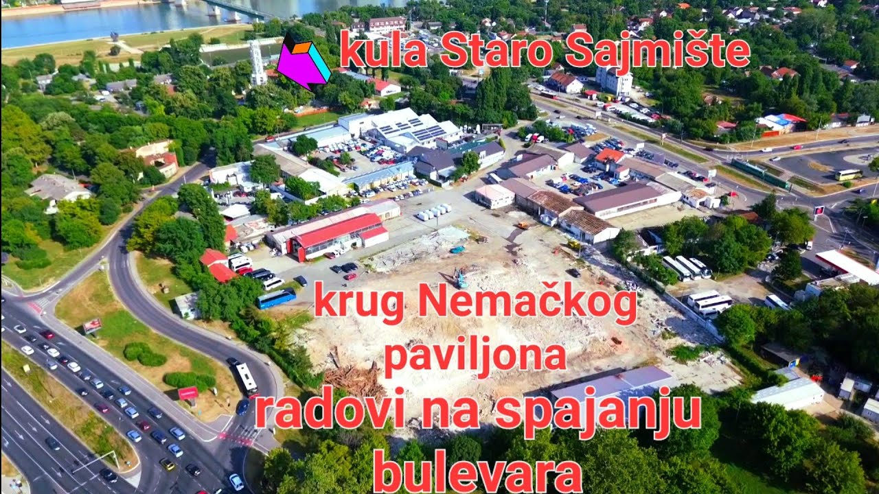 Radovi Staro Sajmište kula i Nemački paviljon projekat kružnog toka i spajanja bulevara