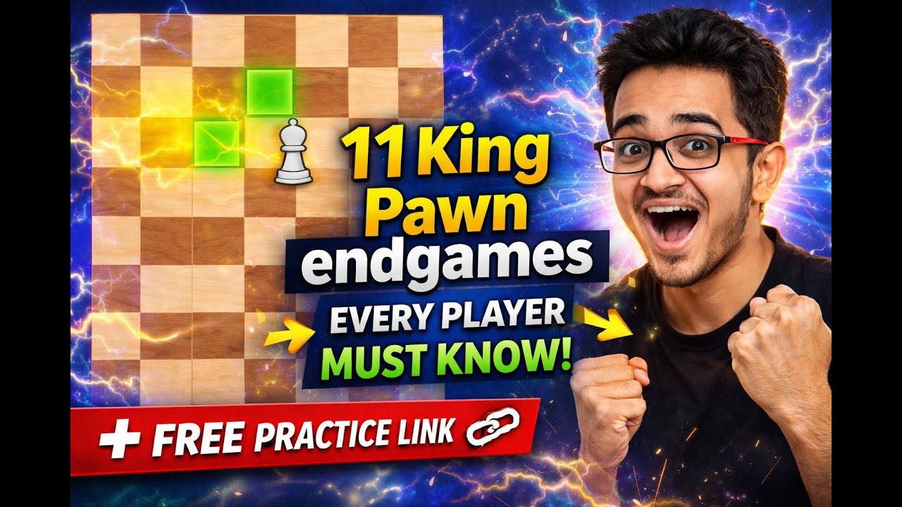Chess Endgame Tutorial — Pawn Endgames & Key Squares Explained   #chessendgame  #pawnendgames