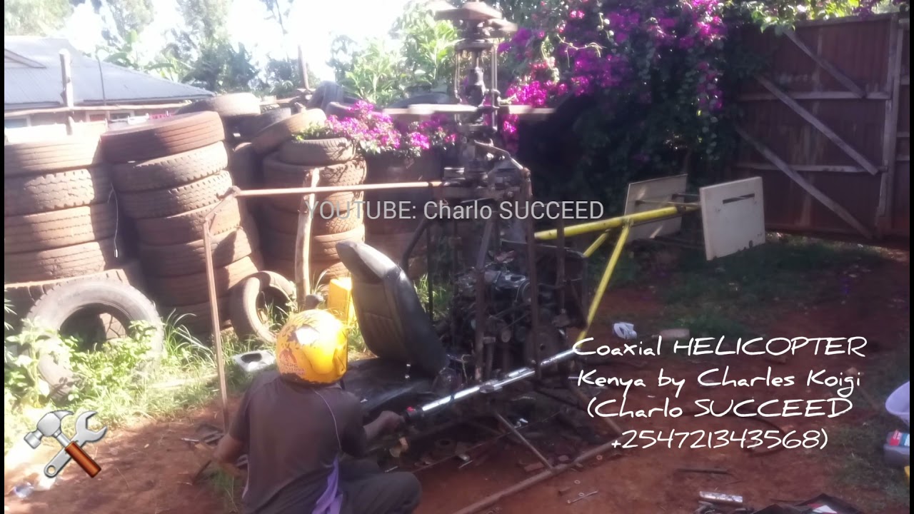 Coaxial HELICOPTER Test 2 Kenya by Charles Koigi  ( Charlo SUCCEED)