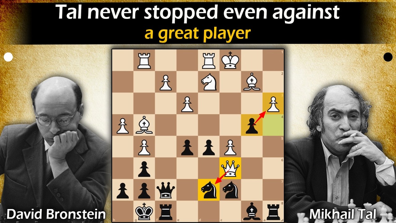 Tal never stopped even against a great player | Bronstein vs Tal 1972