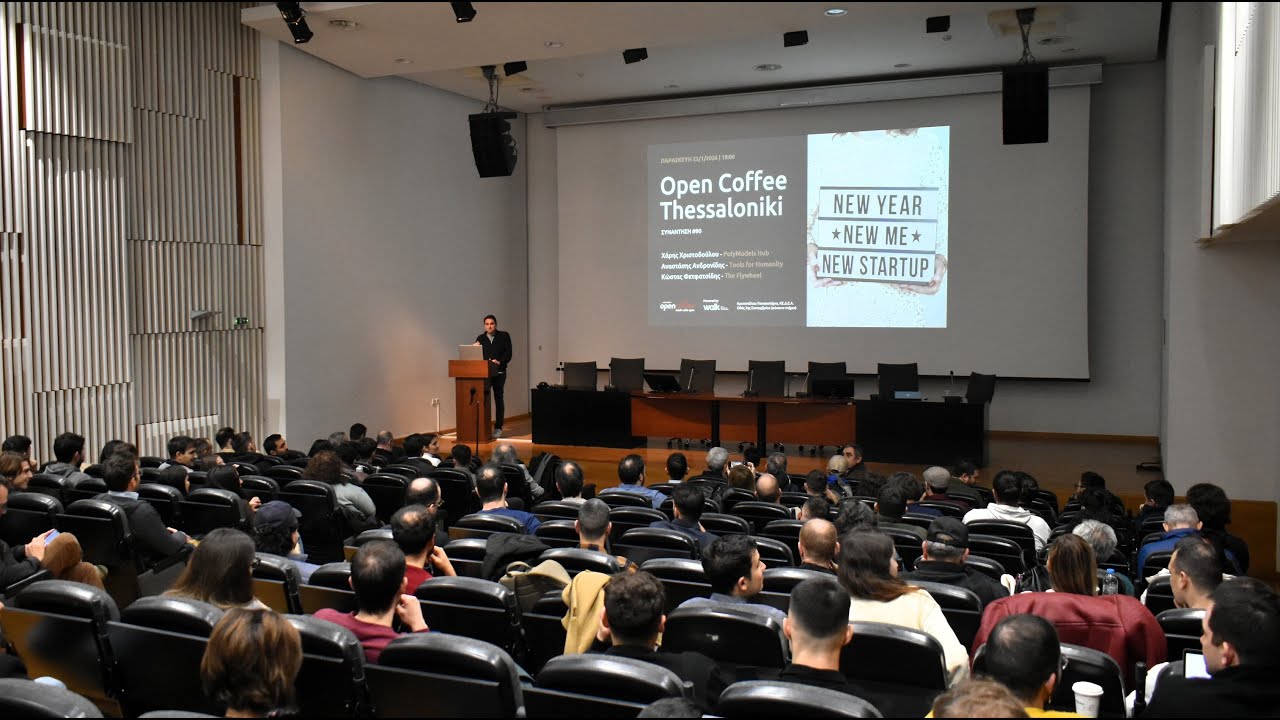 Open Coffee Thessaloniki #90 – PolyModels Hub, Tools for Humanity, The Flywheel