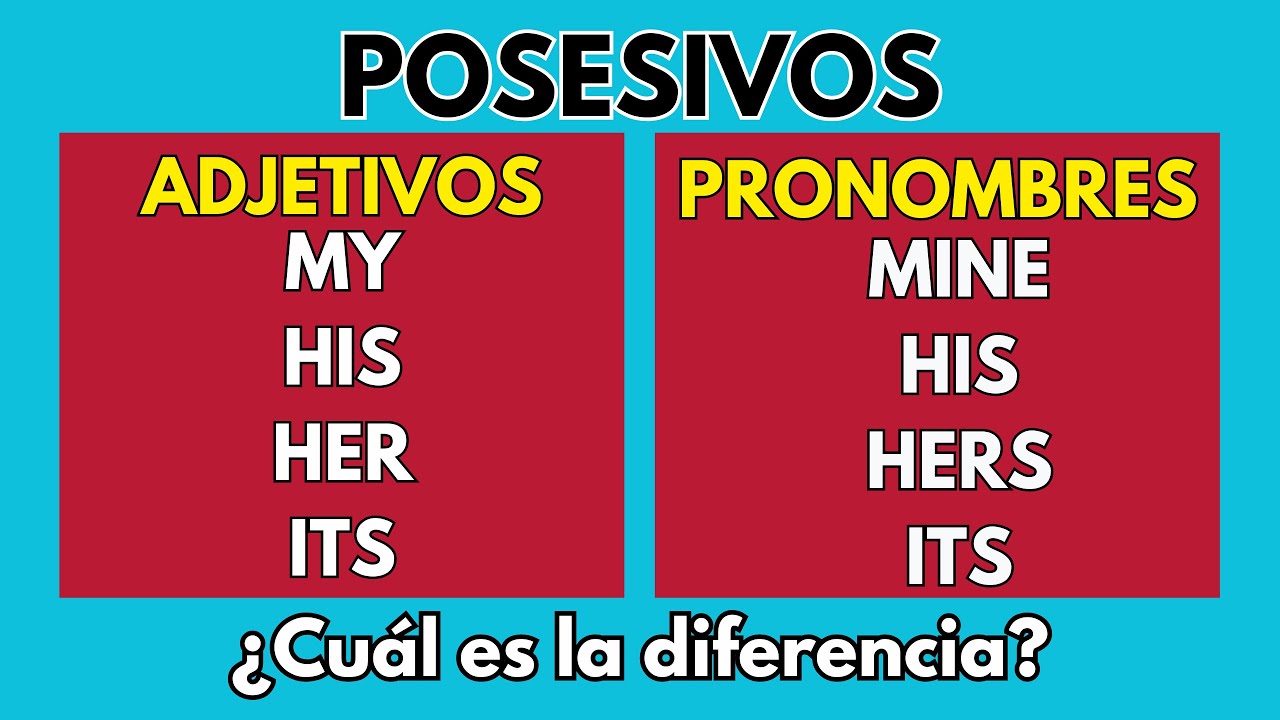 Pronombres posesivos y adjetivos posesivos diferencias