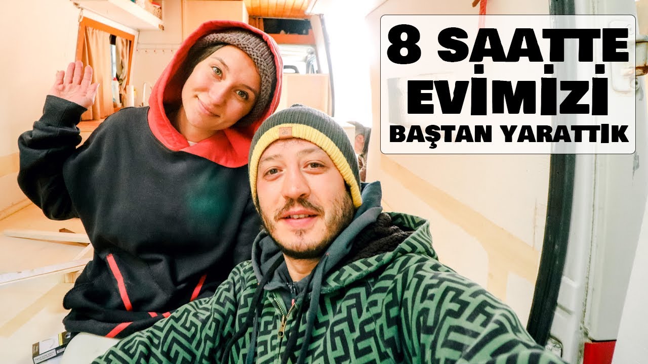 8 SAATTE KARAVAN YATAK MUTFAK BANYO TUVALET TASARIMI VE MONTAJI