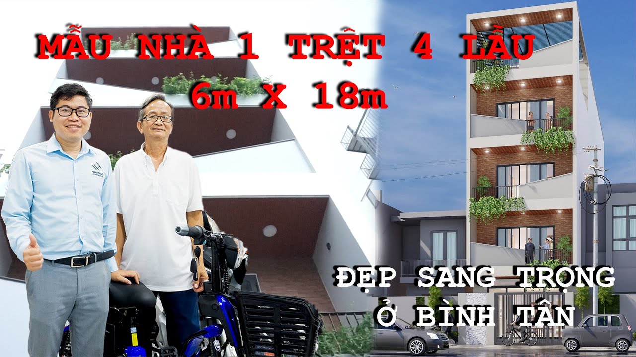 MẪU NHÀ MƠ ƯỚC 1 TRỆT 4 LẦU 6x18 m2 ĐẦY ĐỦ NỘI THẤT ĐẸP SANG TRỌNG Ở QUẬN BÌNH TÂN