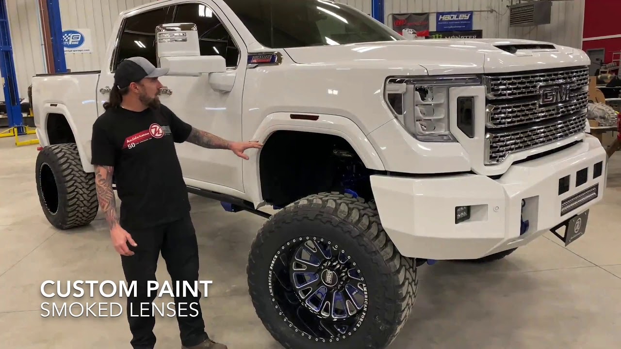 Lifted 2020 GMC Denali - Bumpers, American Force Wheels, and custom paint!