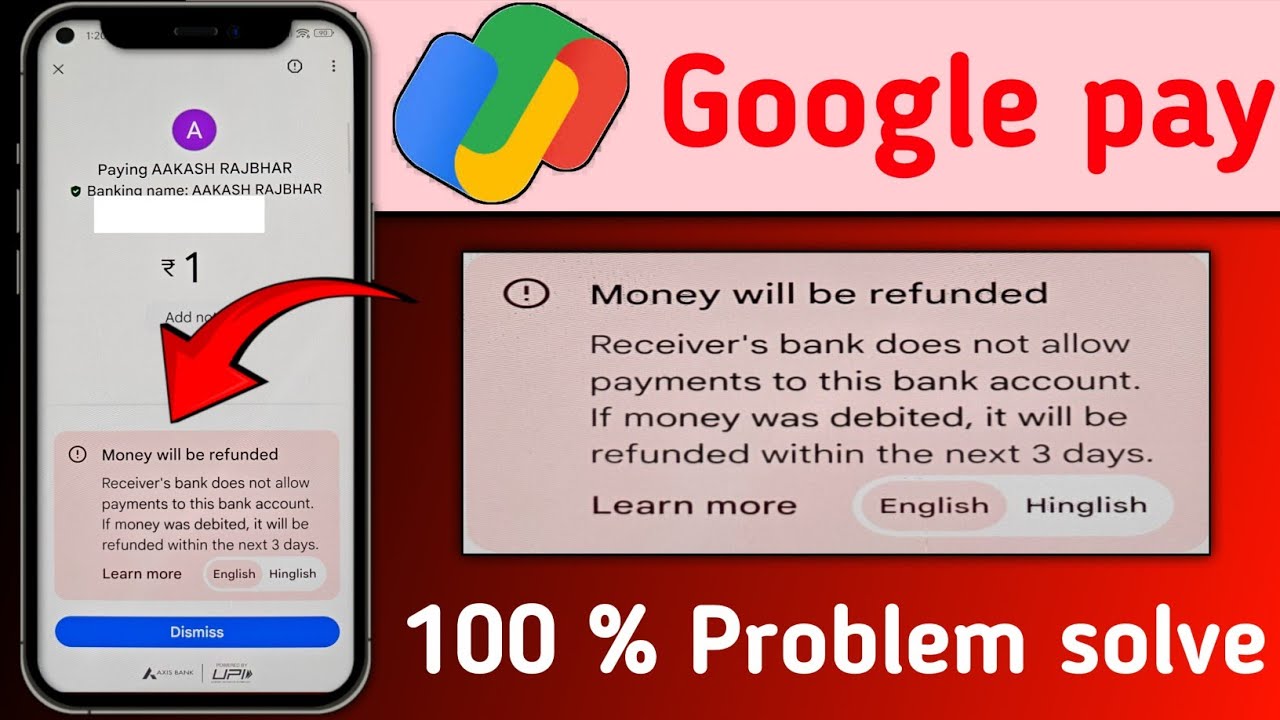 Money will be Refunded Google Pay Problem 😱ll Money will be Refunded ll Google Pay refund problem 