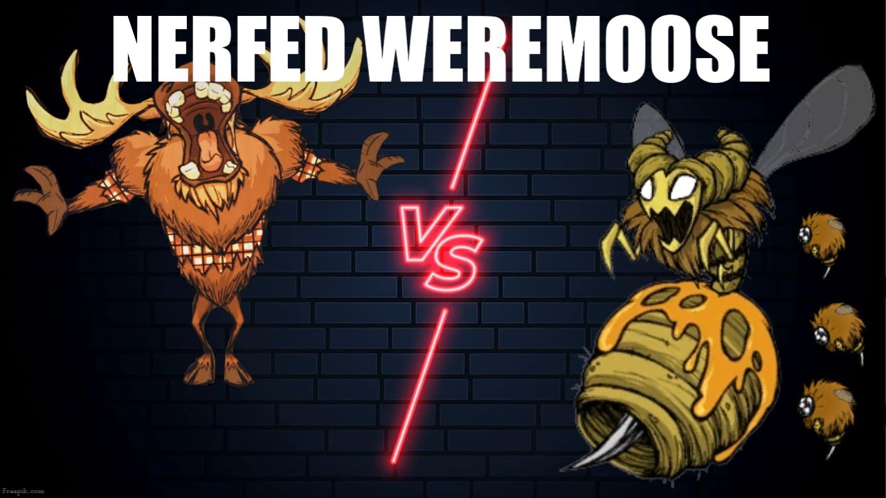 Nerfed Woodie moose VS Bee Queen boss fight (Reworked)