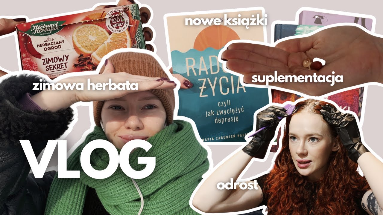 vlog: umilanie sobie życia / farbowanie / nowe książki i stolik / chorowanie