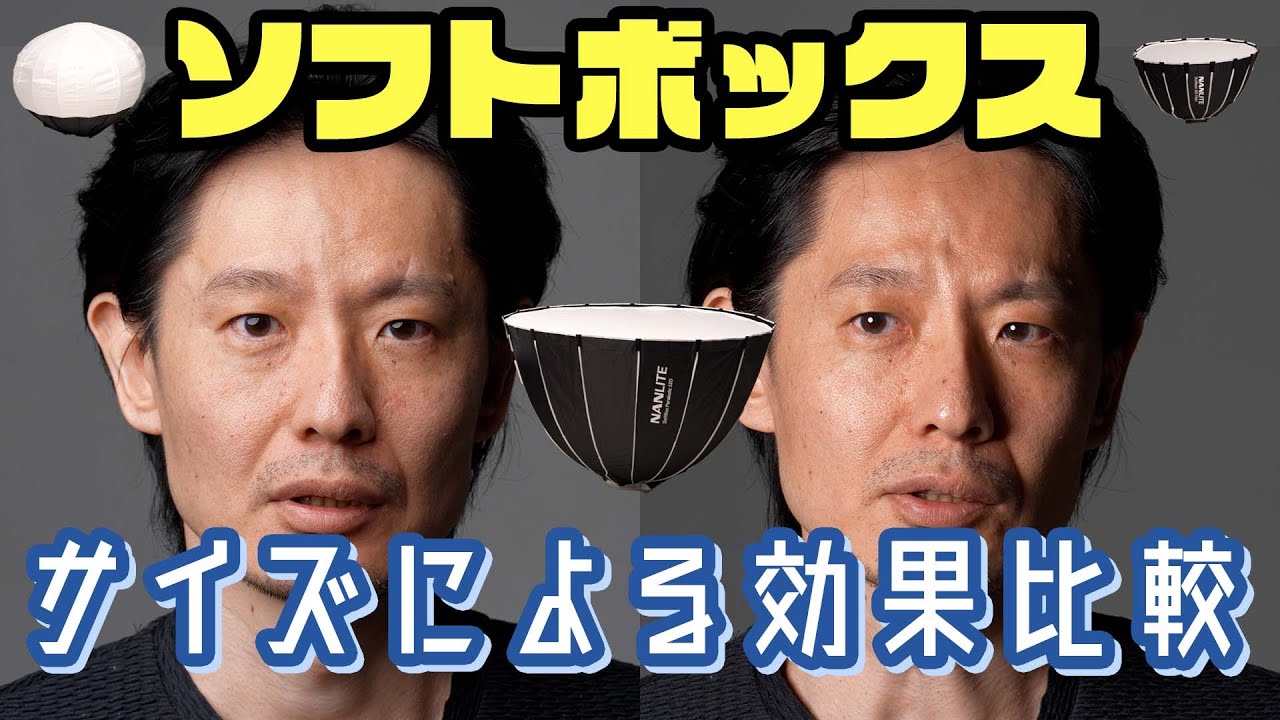 NANLITEソフトボックス大きさによる効果比較