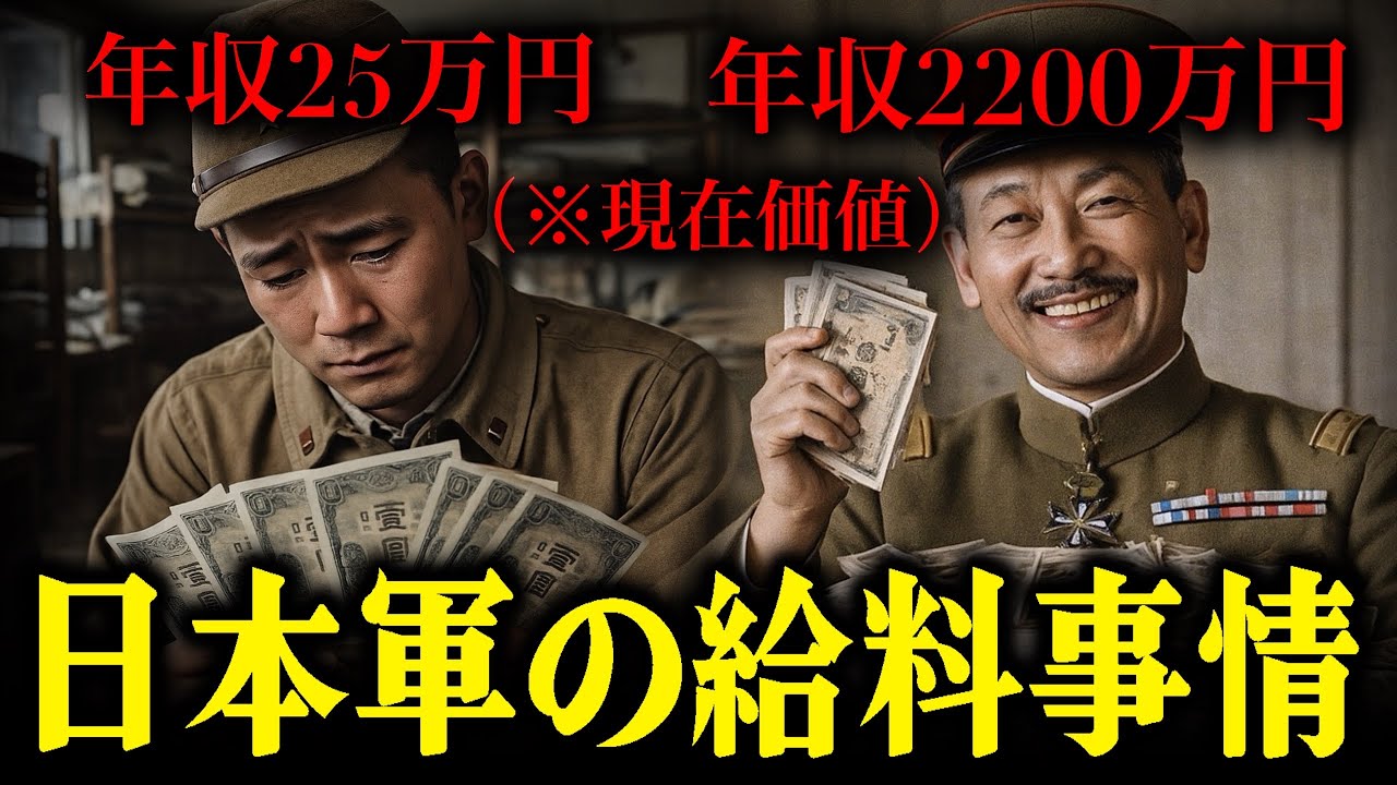 【日本軍のお給料】二等兵の「月給6円」一方で大将は？