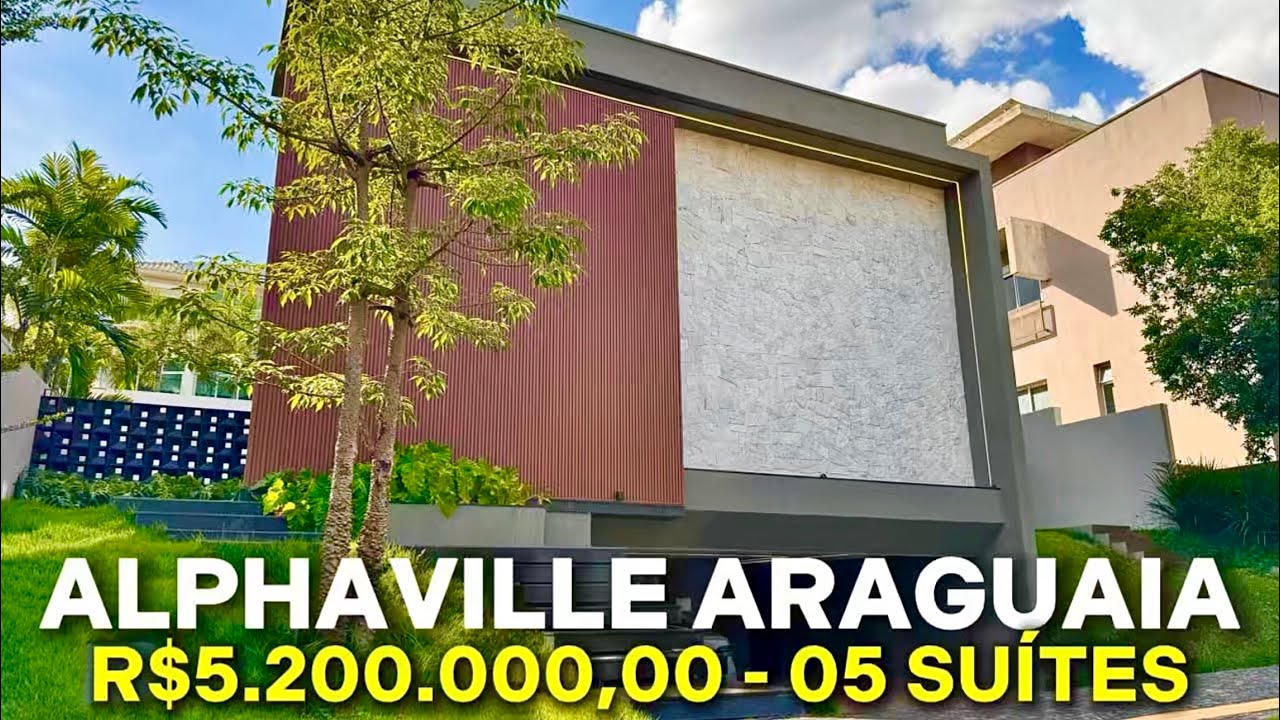 ALPHAVILLE GOIÂNIA, SOBRADO MAJESTOSO COM 5 SUÍTES.