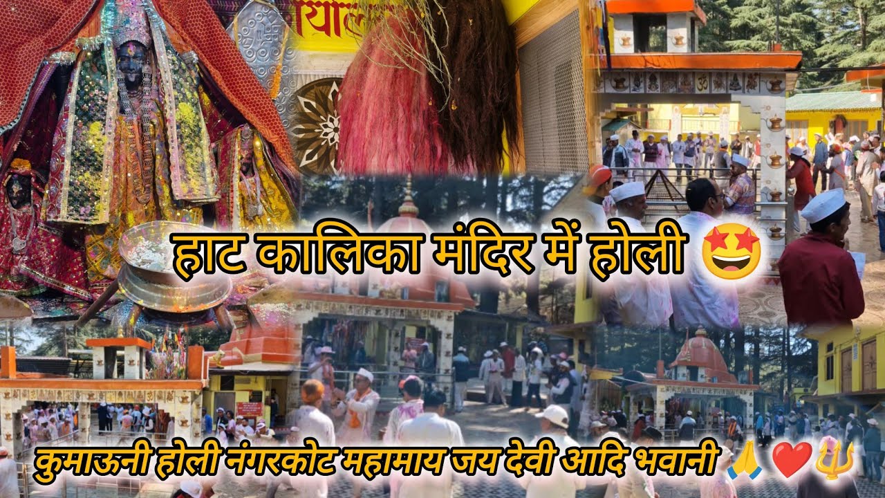 हाट कालिका मंदिर में होली 🤩 नंगरकोट महामाय जय देवी आदि भवानी। कोठेरा की शानदार होली ❤️ 