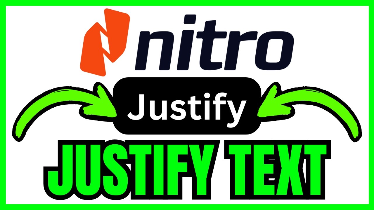 How To JUSTIFY TEXT In Nitro Pro (QUICK & EASY) 2026