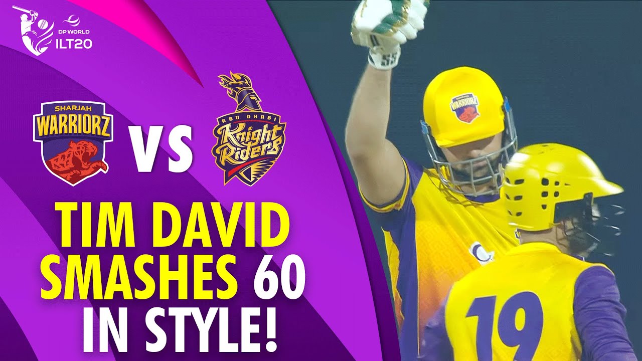 Tim David Scores 60 in Style! | Warriorz vs Knight Riders | 2nd Match | DP World ILT20 | M3Y1U