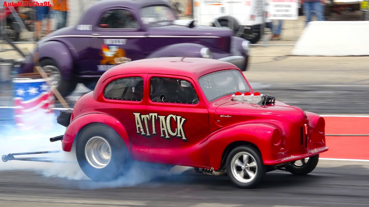 Glory Days Vintage Drag Race Gassers Hot Rods Anglias at Byron Dragway