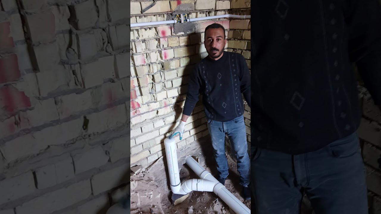 تأسيس مجاري بيت احد الاخوه على الطريقة الامريكية كلين اوت بدون منهولات .النجف الاشرف07808521212