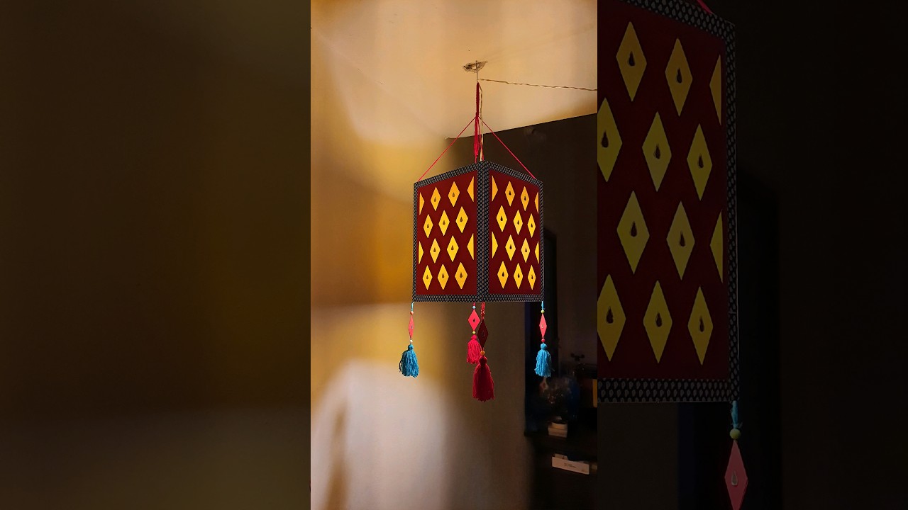 Diwali Kandil Lamp Making At Home | Diwali Paper Lantern Ideas | #youtubeshorts #shorts #diwali