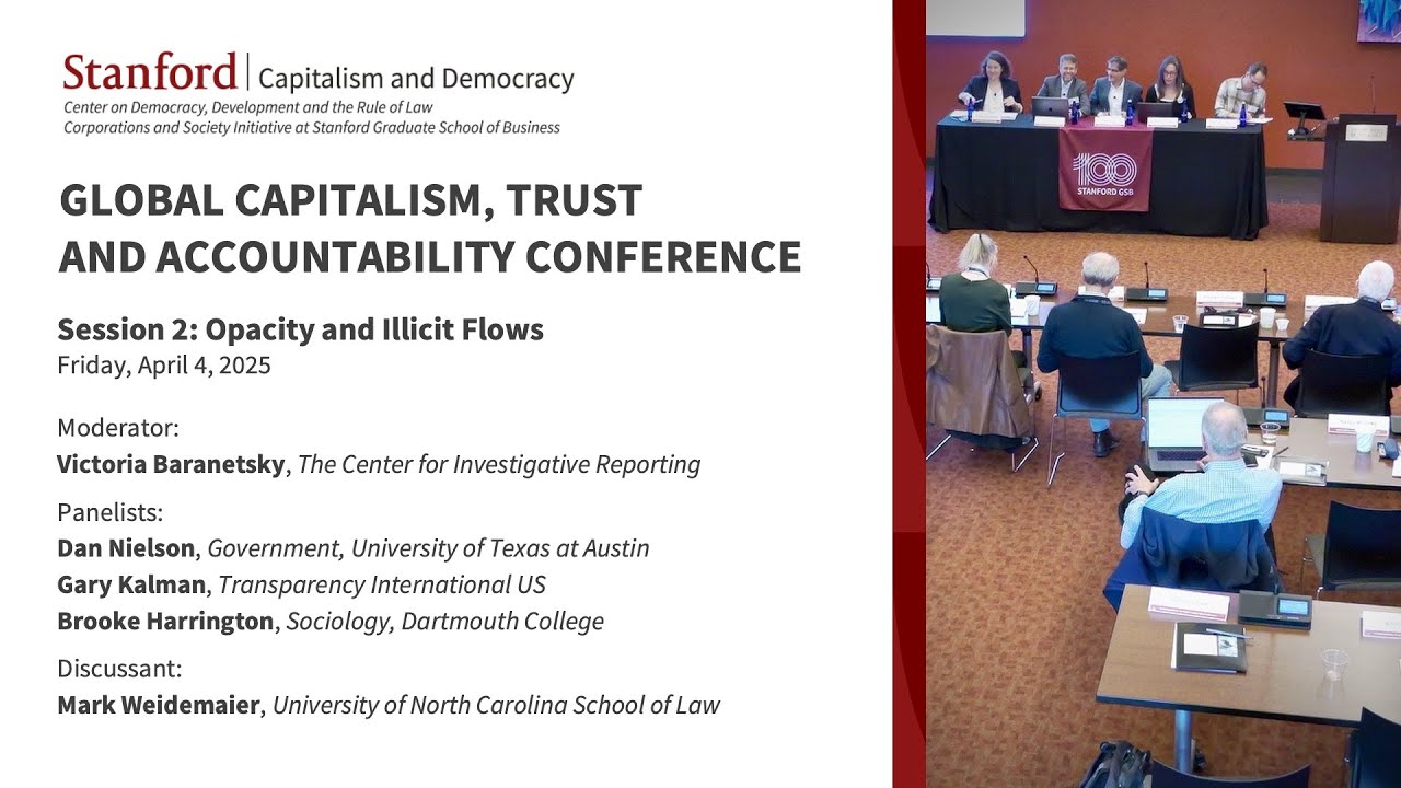 Global Capitalism, Trust and Accountability Conference: Opacity and Illicit Flows