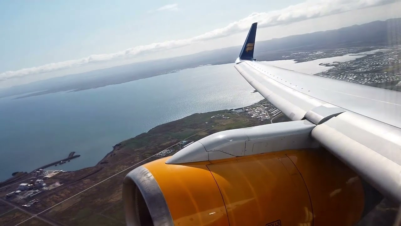Boeing 757 Take off Reykjavik | Engine view window seat